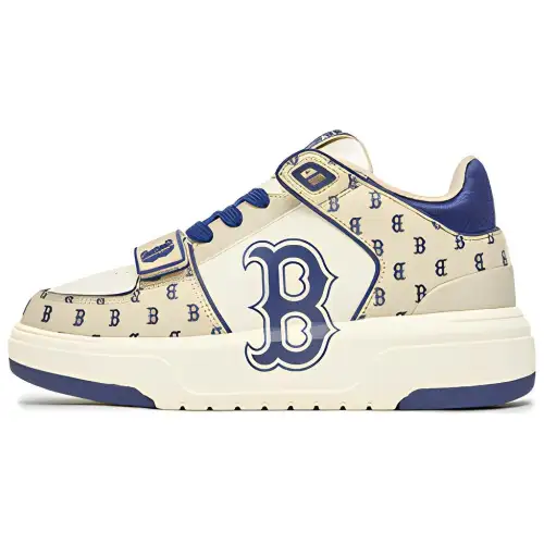 MLB Chunky Liner Basic Mid top Skateboard Shoes Unisex Brown White Blue