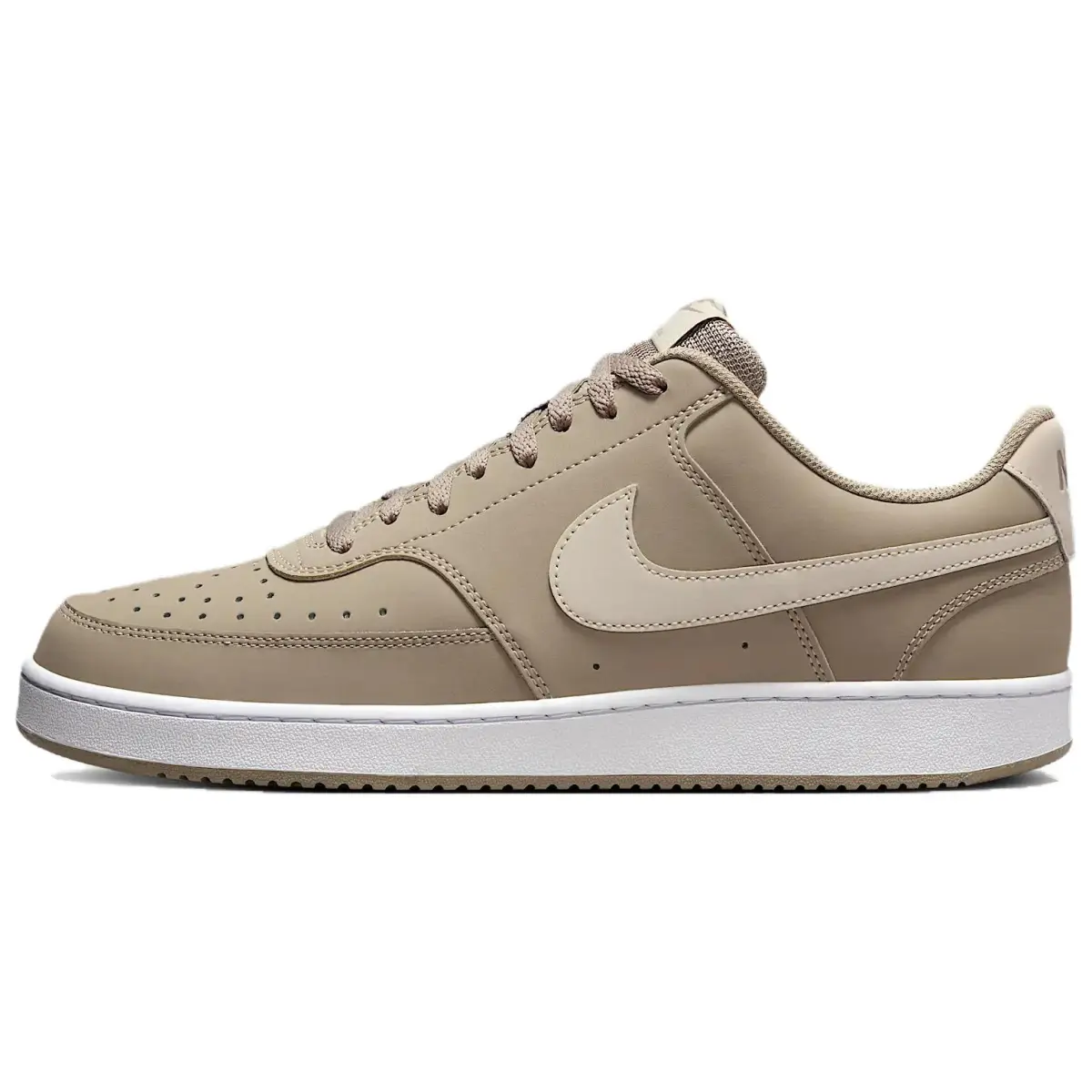 Nike Court Vision Low Slip Resistant Abrasion Resistant Low top Skateboard Shoes Men's Khaki