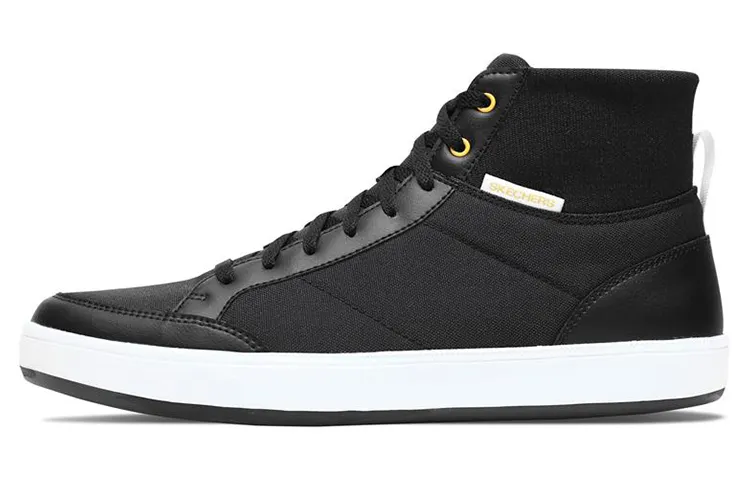 Skechers ON THE GO Vulc 2 Textile, Leather Mid top Skateboard Shoes Men's Black White