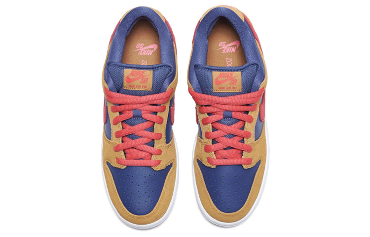 Кеды Nike Dunk SB Pro (коричневый с красным и синим) — Коричневый / красный / синий — фото 4