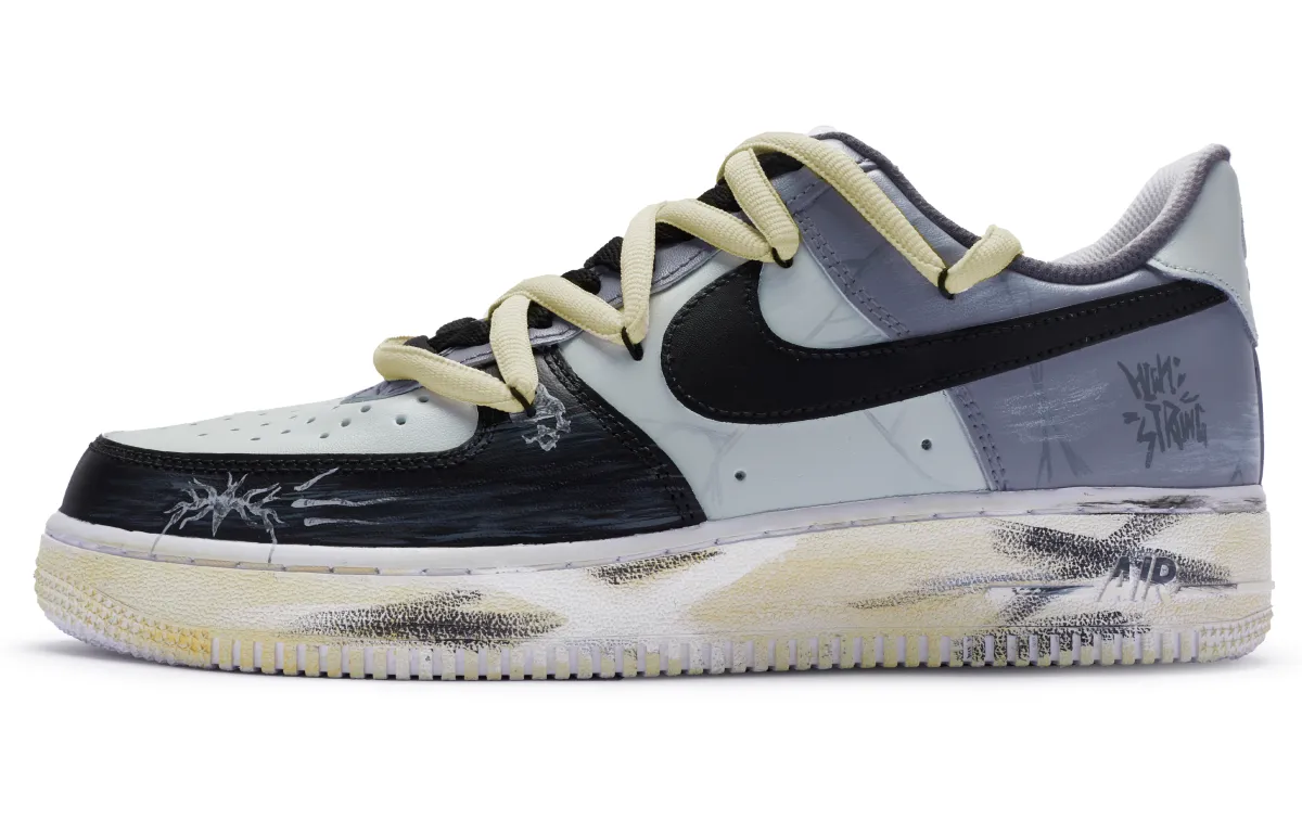 Nike Air Force 1 Low 811 Manufacturing Low top Skateboard Shoes Men's Black White Purple