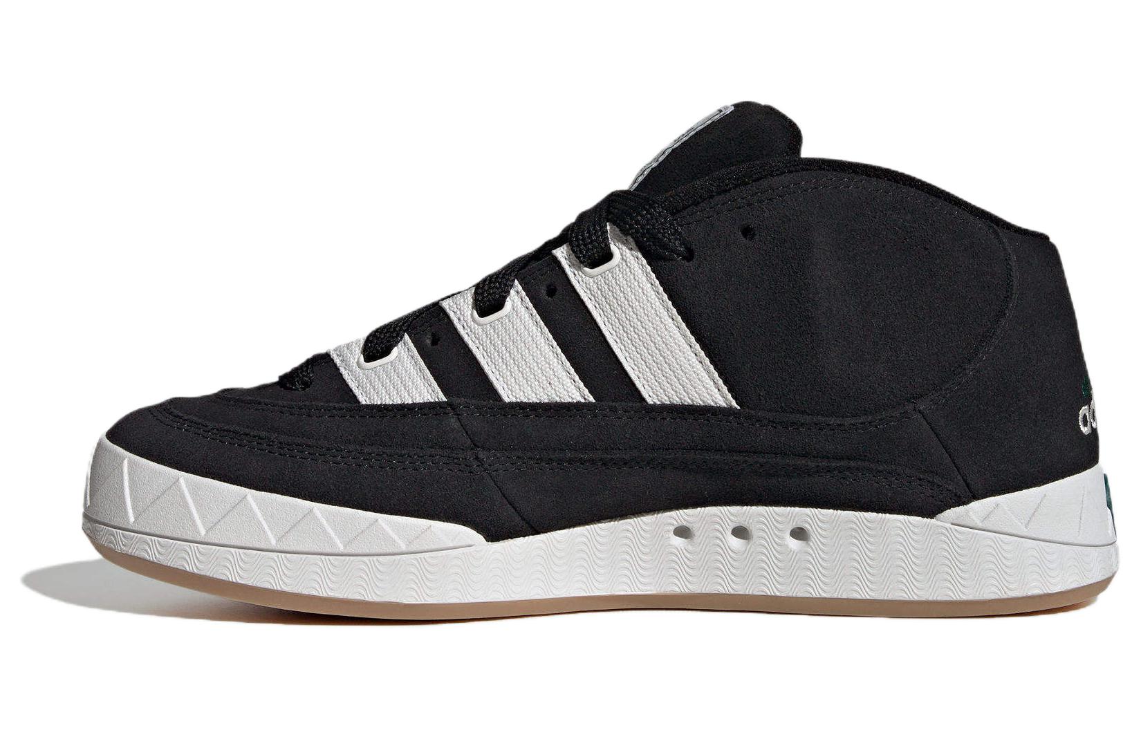 Унисекс кеды adidas originals Adimatic Mid (черно-зеленые)