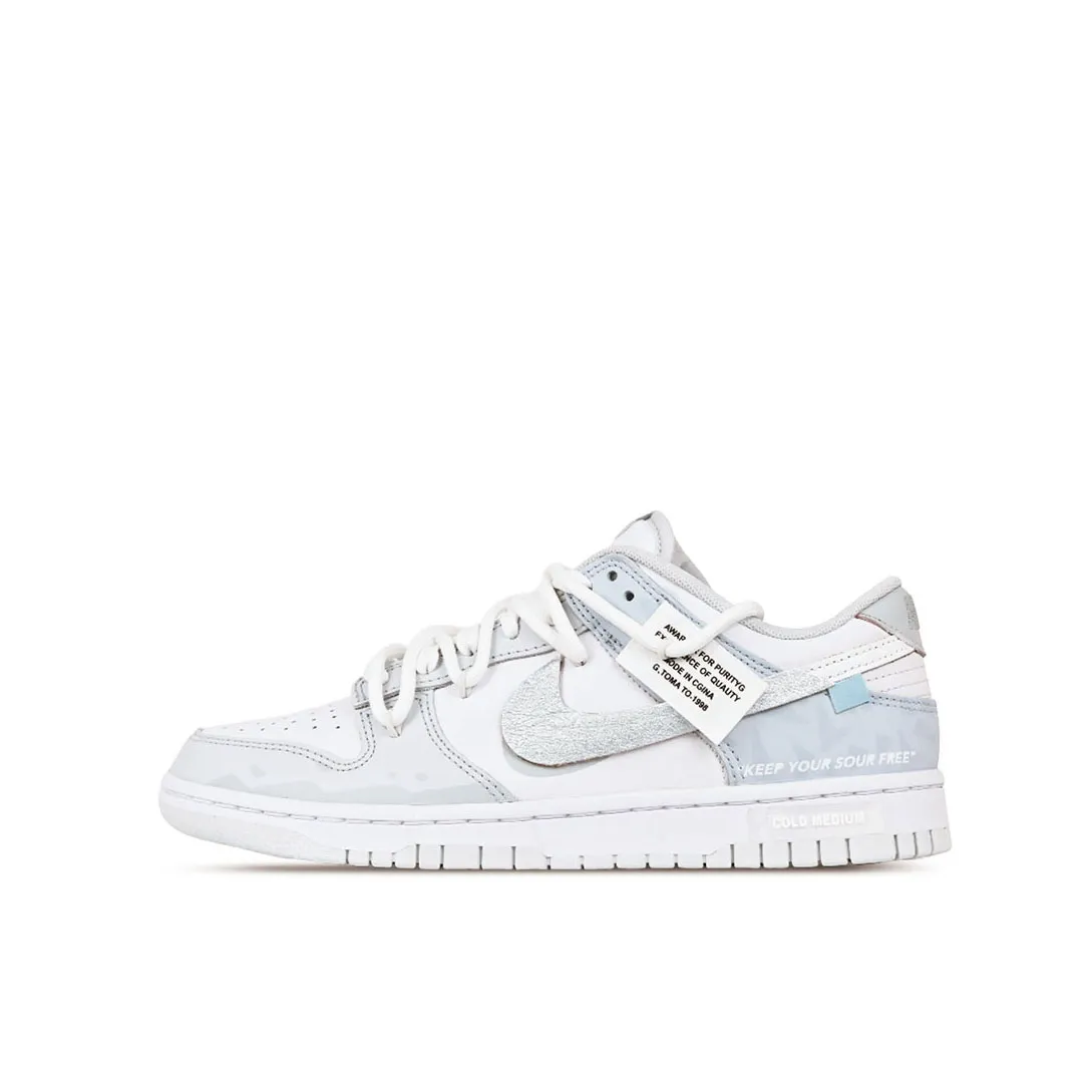 Nike Dunk LOW RETRO Abrasion Resistant Low top Skateboard Shoes Unisex Gray Blue
