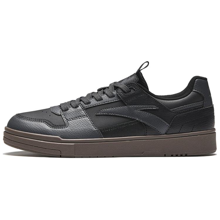 Anta Street Naughty Slip Resistant Abrasion Resistant Low top Skateboard Shoes Men's Black Gray