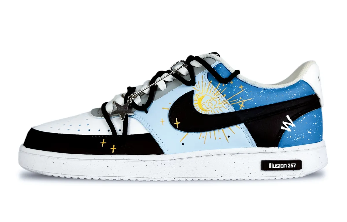 Nike Court Vision 1 Low Fairyland 257 Starry Sky Slip Resistant Abrasion Resistant Low top Skateboard Shoes Men's