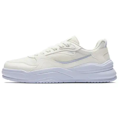 Anta Rubber Bullet Abrasion Resistant Breathable Low top Skateboard Shoes Women's White Blue