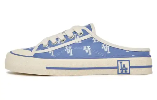MLB Playball Mule Los Angeles Dodgers Slip Resistant Abrasion Resistant Low top Skateboard Shoes Unisex Blue White