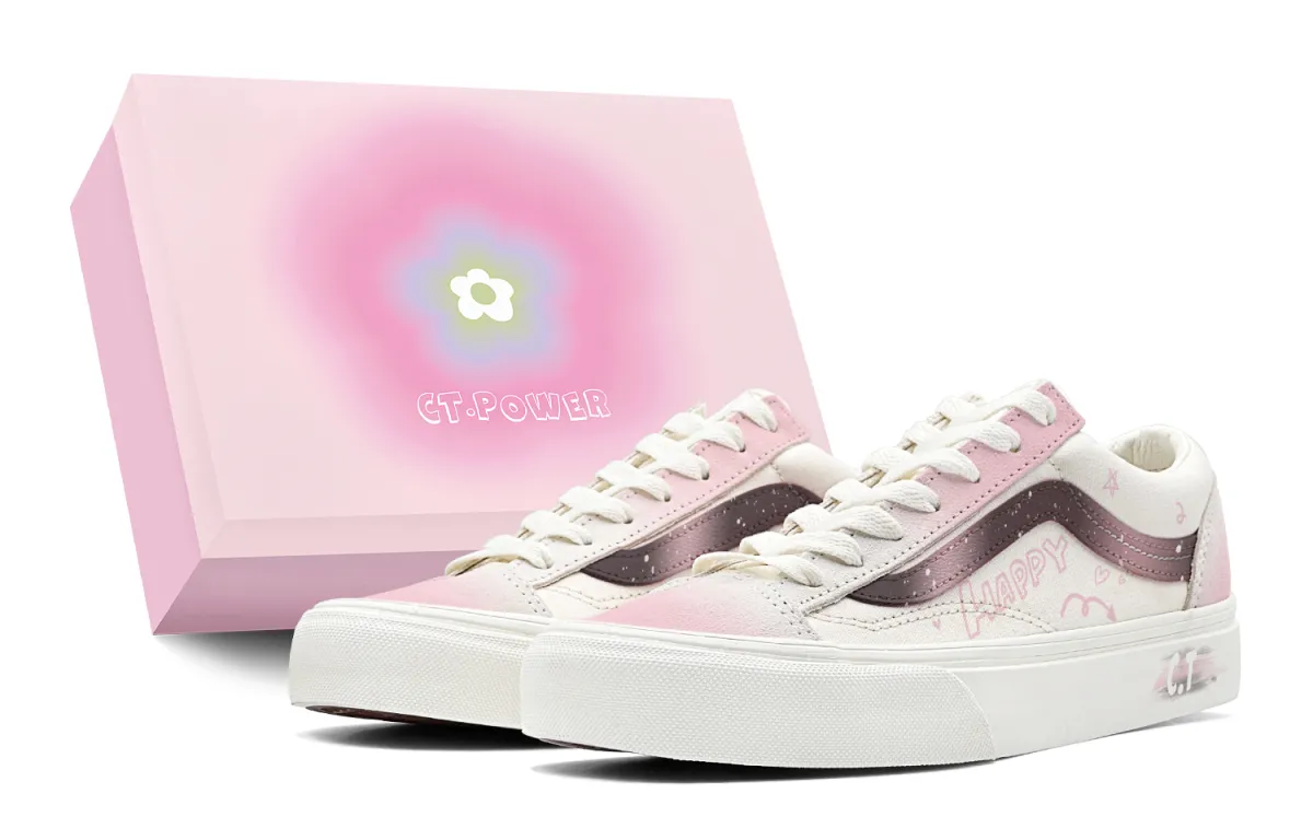 Vans Style 36 Romantic Gift, Rotating Pink Dream, Graffiti Spray Painting Slip Resistant Abrasion Resistant