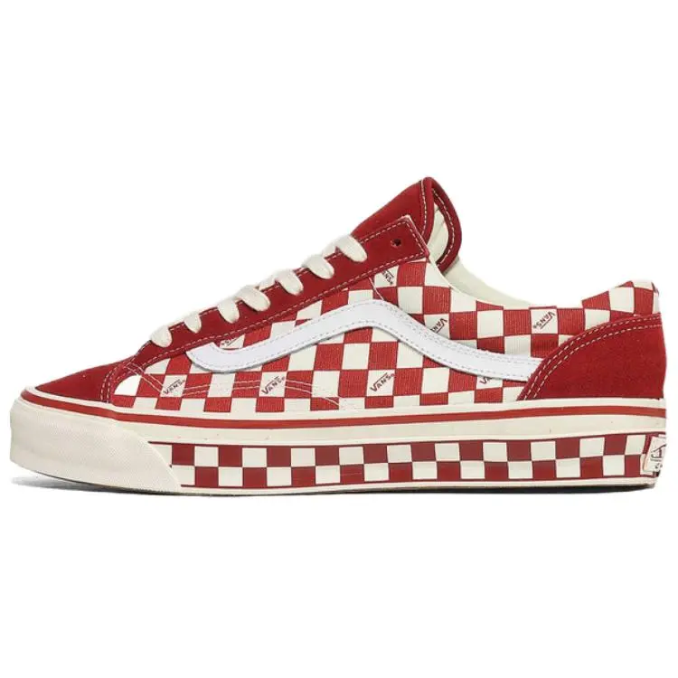 Old Skool Premium Vans 36 'Checkerboard - Chili Pepper Red'