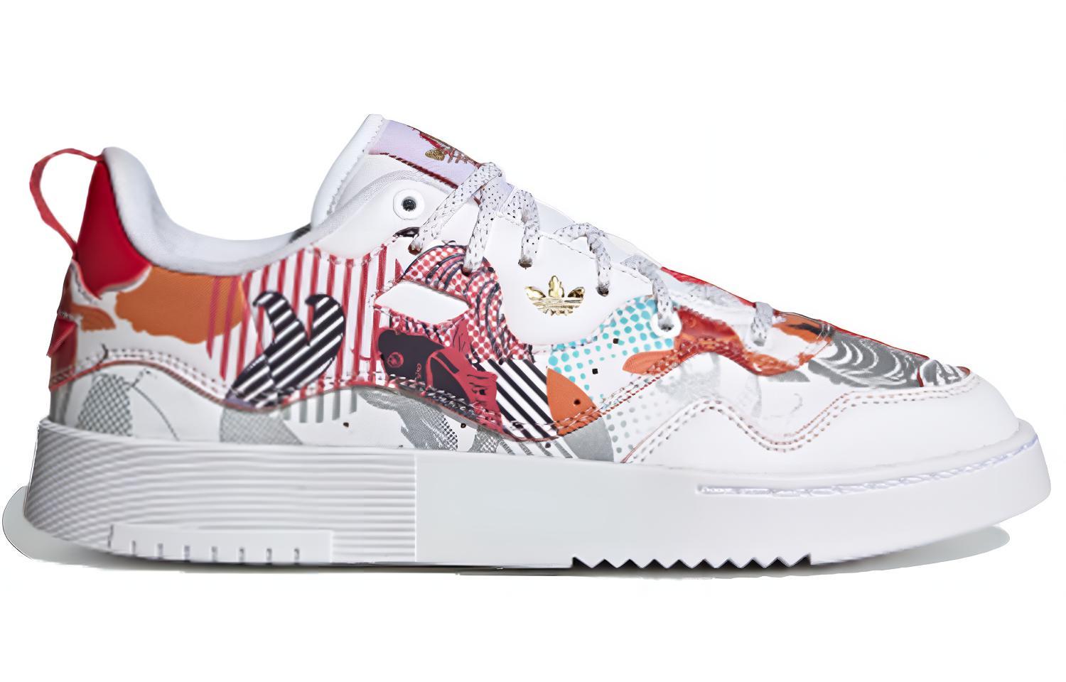 Женские кеды adidas originals Super Court XX (бело-красно-оранжевый) — фото 2