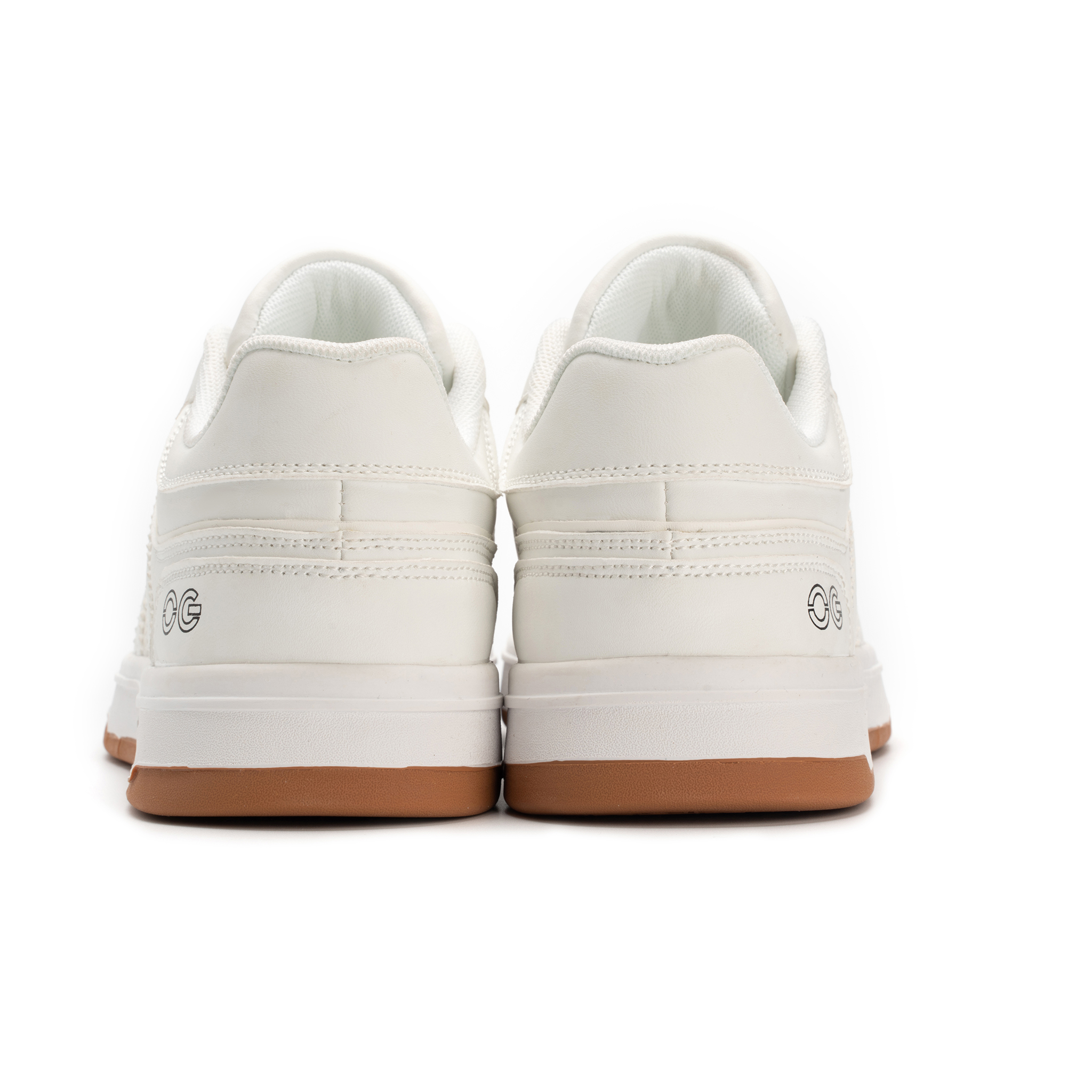 HOGK Cushioning Abrasion Resistant Breathable Low top Skateboard Shoes Unisex White