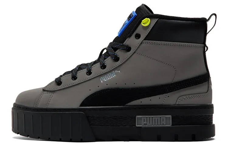 PUMA Mayze Mid WTR Cushioning Abrasion Resistant Lightweight Breathable High top Skateboard Shoes Women's Black