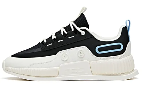 ANTA Skateboard Shoes Women's Low Top Black White Blue