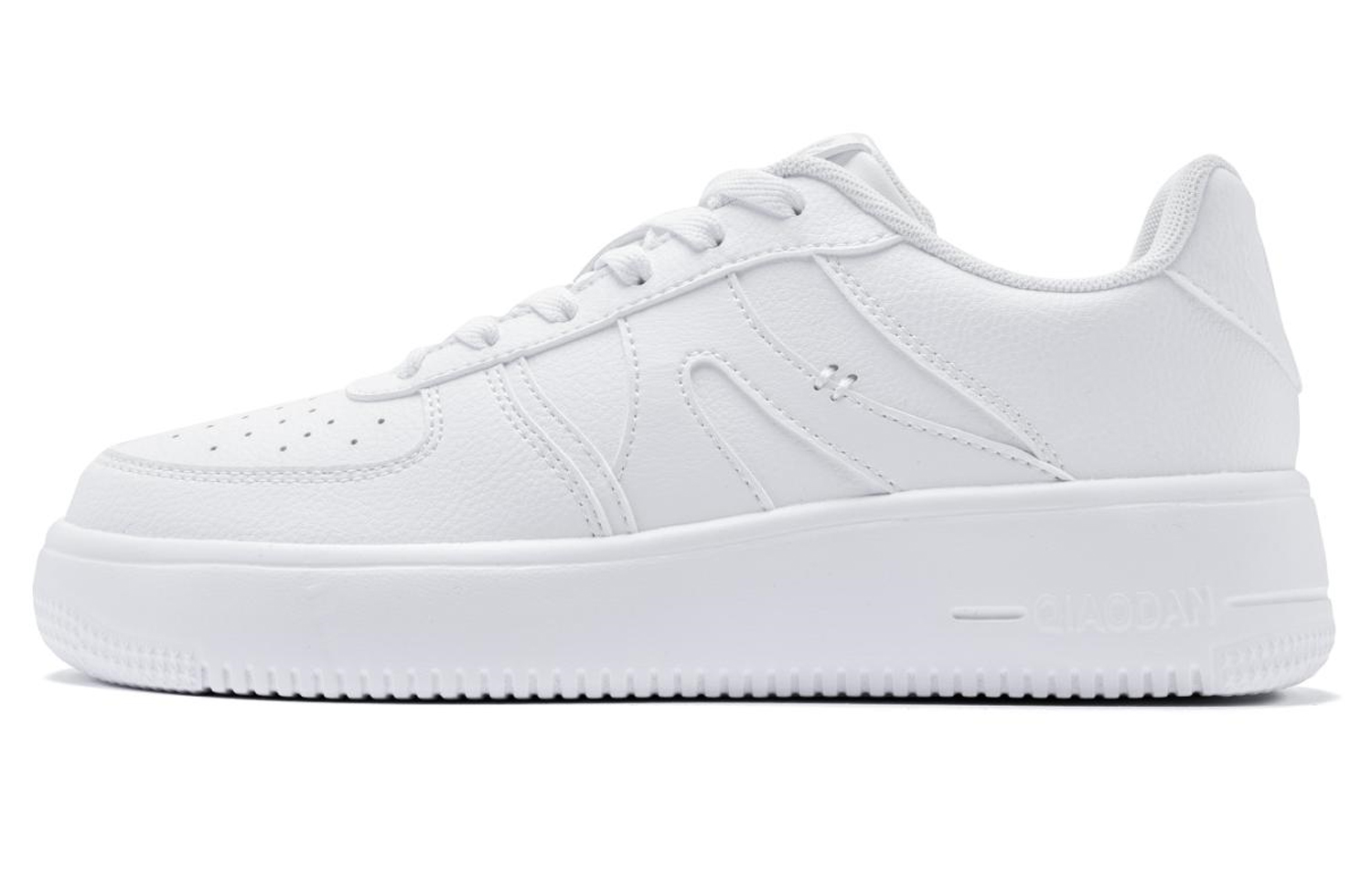 Jordan Air Force 1 youthful trend comfortable temperament versatile classic simple sports daily casual thick sole leather mesh lightweight wear-resistant balanced breathable low-top sneakers women's white