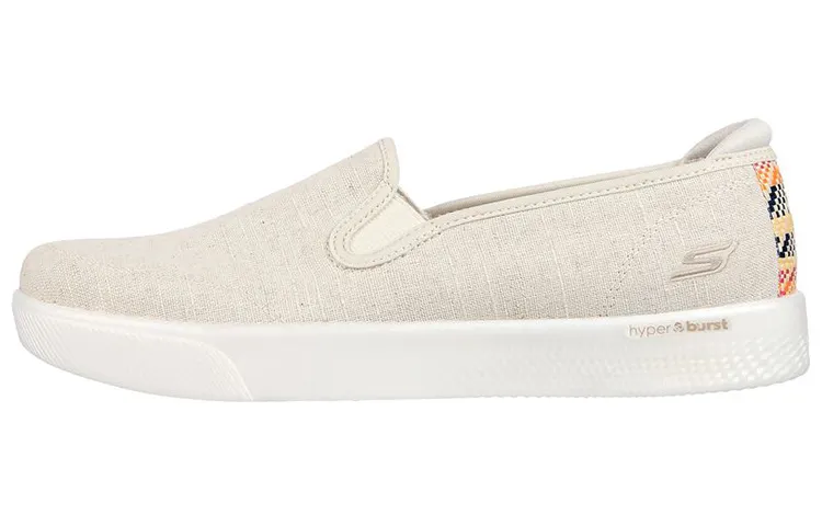 Skechers HYPER VULC Fabric Cushioning Abrasion Resistant Lightweight Breathable Low top Skateboard Shoes Women's White