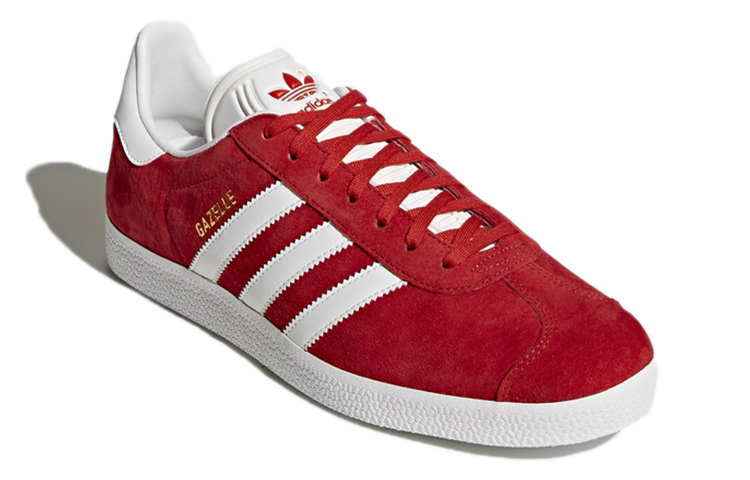 Мужские кеды adidas originals GAZELLE (красно-белые) — фото 3