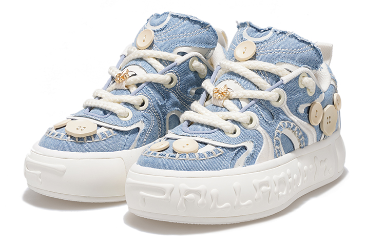 Palladium Skate Low top Skateboard Shoes Unisex Light Blue White