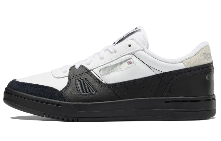 Reebok Lt Court Cozy Wear resistant Skateboarding Shoes Unisex White Black