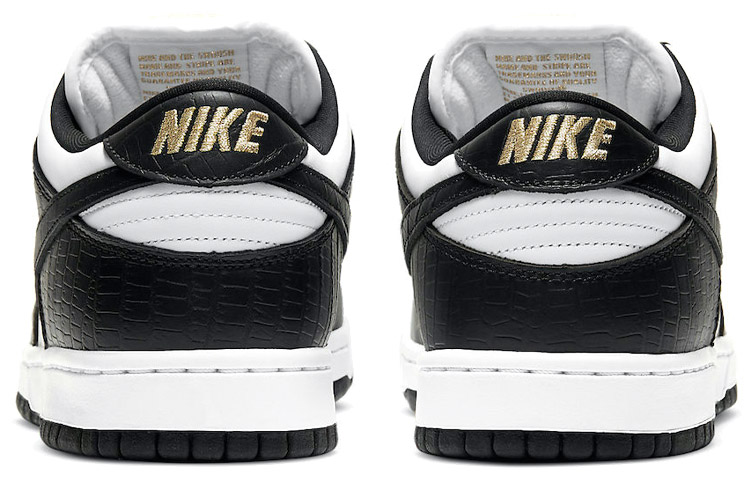 Кроссовки Nike × Supreme Dunk SB Black Stars (бело-золото-черные) — Белый / золотой / чёрный — фото 5