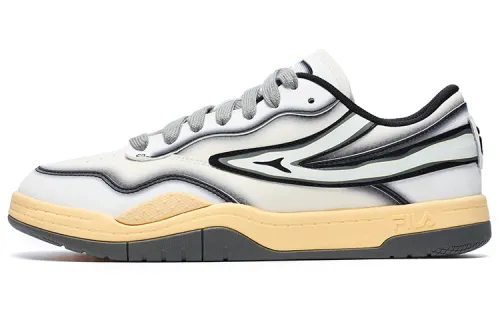 FILA FUSION T88 SKB Synthetic Leather Abrasion Resistant Low top Skateboard Shoes Men's Antique White