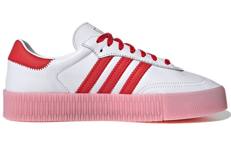 Женские кеды adidas originals Sambarose (бело-красные) — фото 2