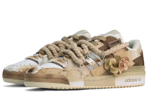 Adidas Originals FORUM ADCDAVINCI Custom, Ruins Rose Leather Abrasion Resistant Abrasion Resistant Low top