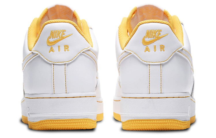 Мужские кеды Nike Air Force 1 (бело-желтые) — фото 5
