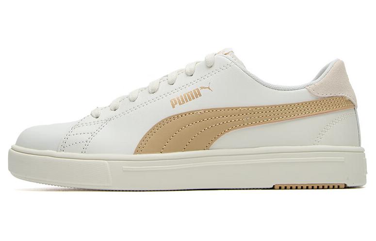 PUMA Serve Pro Lite Comfortable Low top Skateboard Shoes Unisex White Yellow