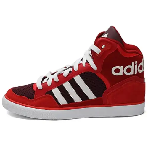Adidas Originals EXTABALL Fashion Trend Slip Resistant Abrasion Resistant High top Skateboard Shoes Women's Red