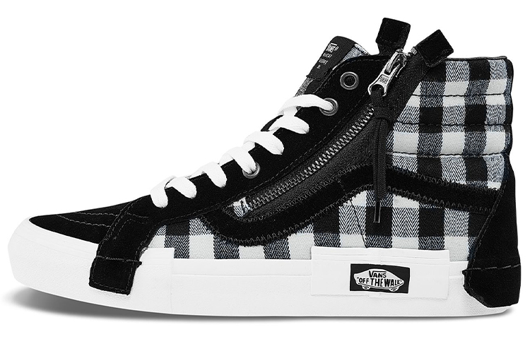 Vans SK8 Reissue Cap high-top sneakers for men and women, white and black
