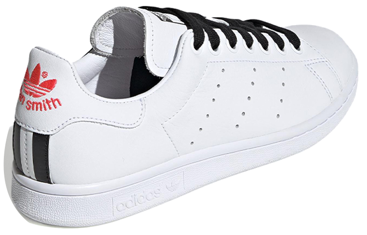 Женские кеды adidas STAN SMITH (бело-черно-красные) — фото 3