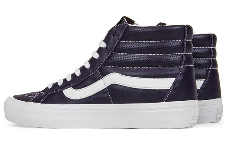 Кеды Vans Italian Leather Sk8-Hi Reissue (черные) — фото 3