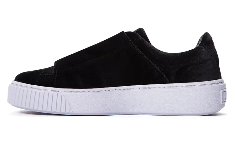 PUMA Basket Platform Strap 'Black And White' Women's