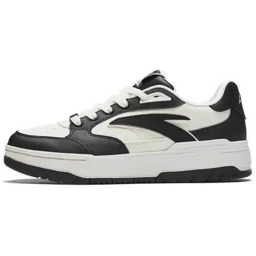 Anta 982 Comfortable And Trendy Slip Resistant Abrasion Resistant Low top Skateboard Shoes Men's Black White