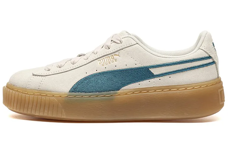 PUMA Suede Platform Core Grey/Blue/Gum Women's