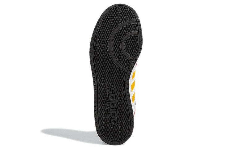 Мужские кроссовки adidas neo Hoops 2.0 (белый / черный / красный / желтый) — Белый / чёрный / красный / жёлтый — фото 7
