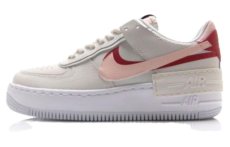 Nike Air Force1 shadow Air Force 1 double hook non-slip lightweight low-top sneakers women's red pink