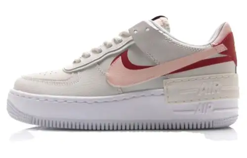 Nike Air Force1 shadow Air Force 1 double hook non-slip lightweight low-top sneakers women's red pink