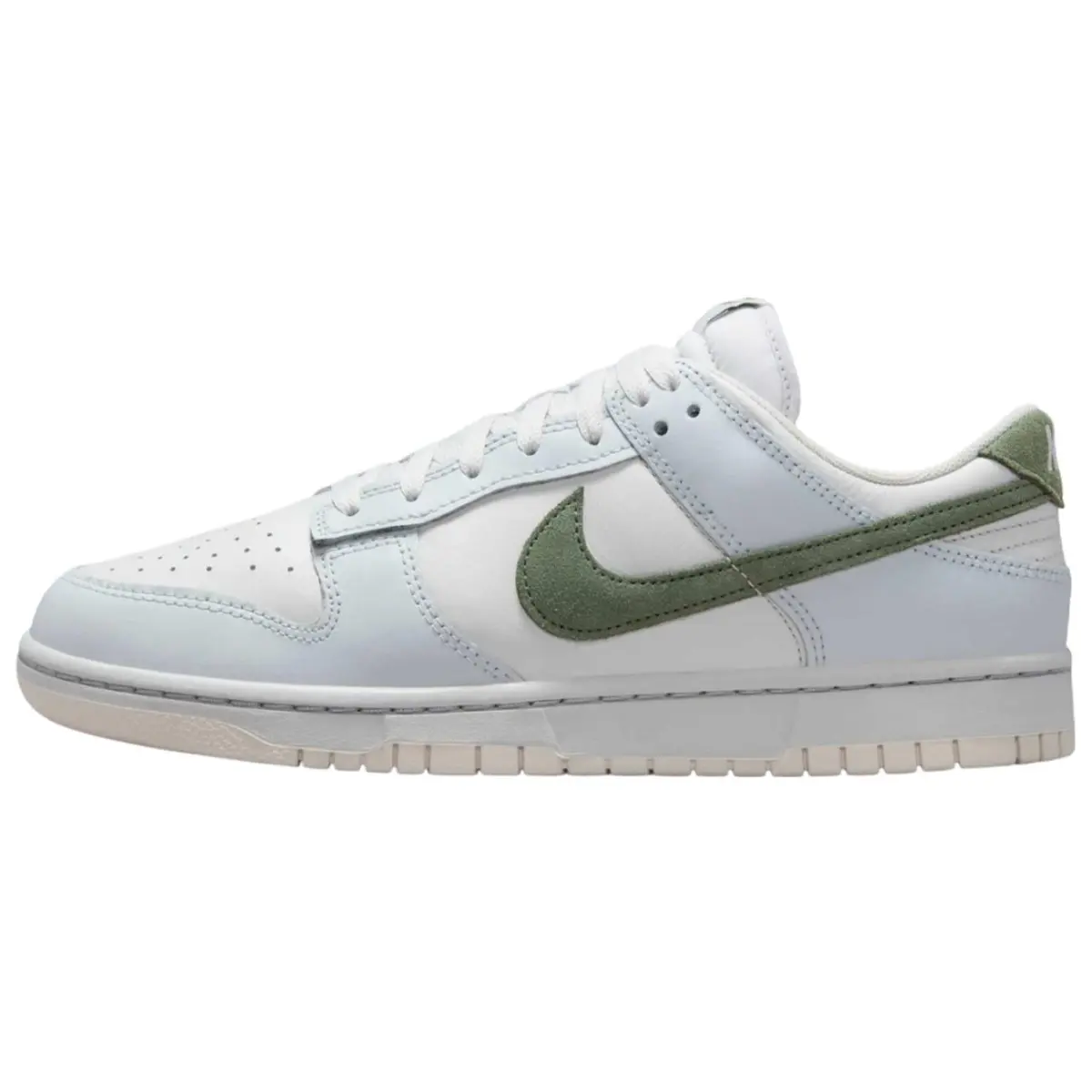 Nike Dunk Abrasion Resistant Low top Skateboard Shoes Unisex Silver White