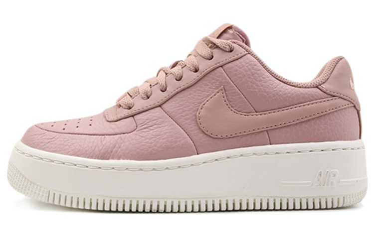 Женские кеды Nike Air Force 1 AF Upstep Particle Pink Sail (овчинно-розовые) — фото 1