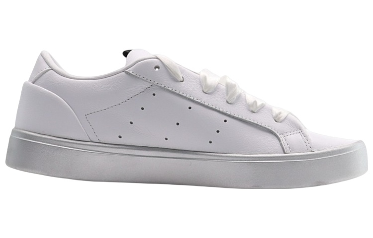 Женские кеды adidas originals Sleek (бело-серебристые) — Белый / серебристый — фото 2