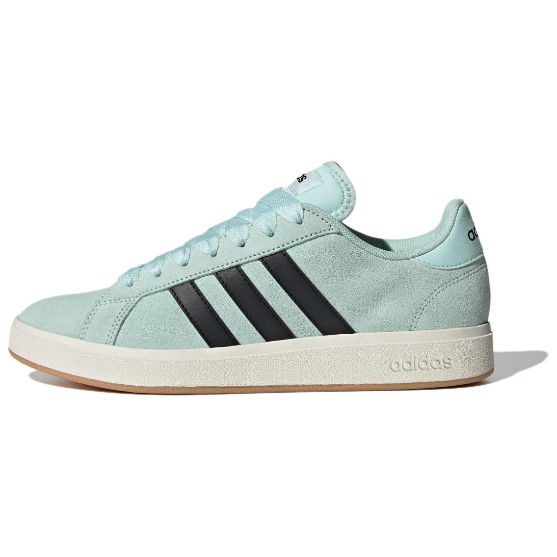 Adidas Grand Court Base 00s synthetic leather cow split leather, trendy and fashionable thin sole, bread shoes, low-top sneakers, same style for men and women, green and black