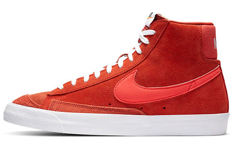 Мужские кеды Nike Blazer Mid 77 VNTG Suede Mix (красно-белые)