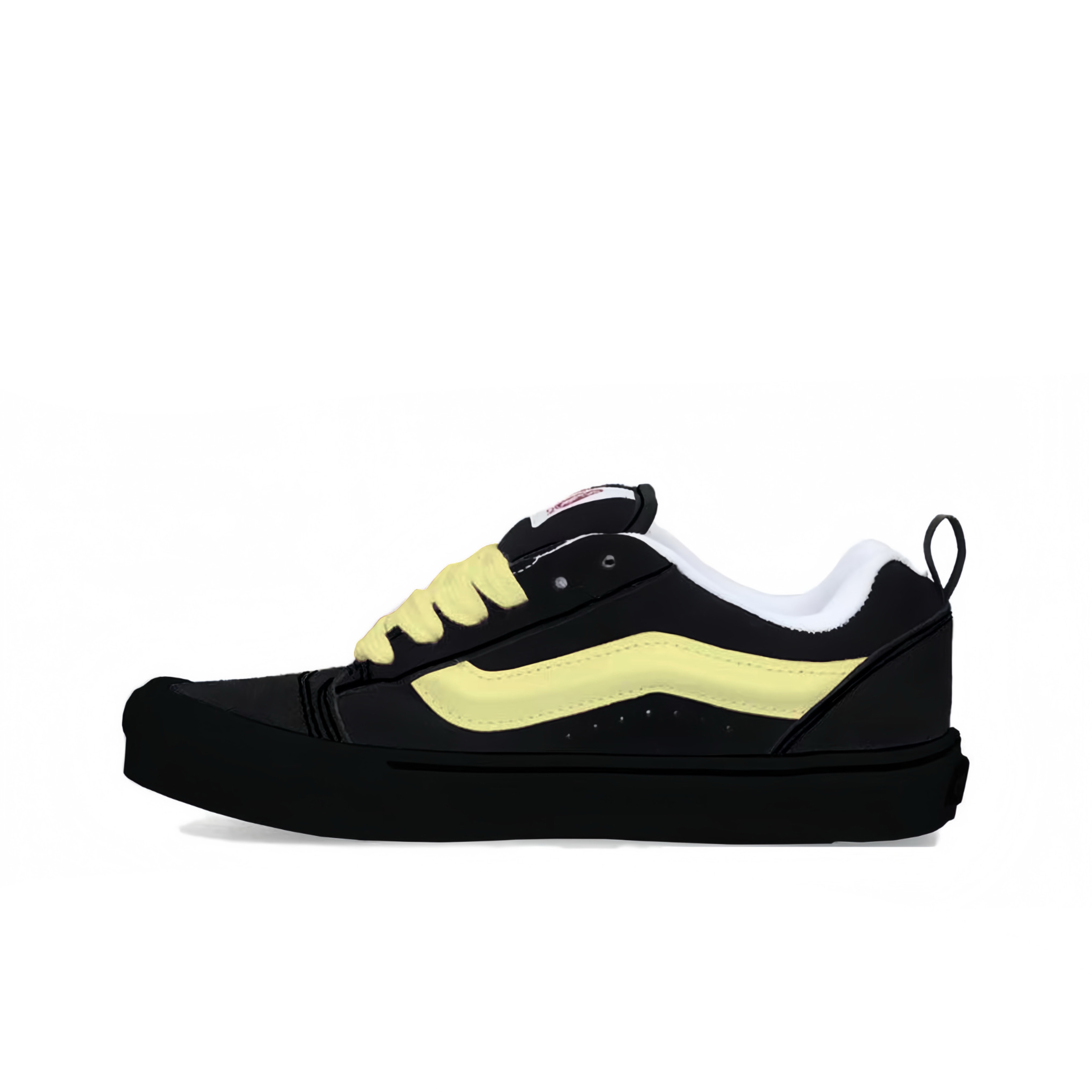 Vans Knu Skool Slip Resistant Abrasion Resistant Low top Skateboard Shoes Unisex Black Yellow