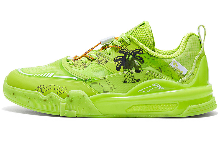 Steven Harrington x Li Ning LINGTENG Skateboard Collection Low top Skateboard Shoes Men's Juice Green