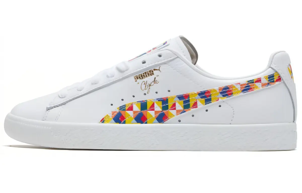 PUMA Clyde Graffiti Retro Casual Skateboarding Shoes Unisex