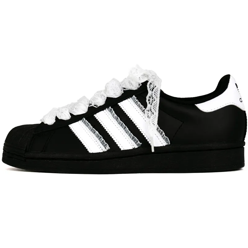 Adidas Originals SUPERSTAR Lazy Low top Skateboard Shoes Unisex Black White