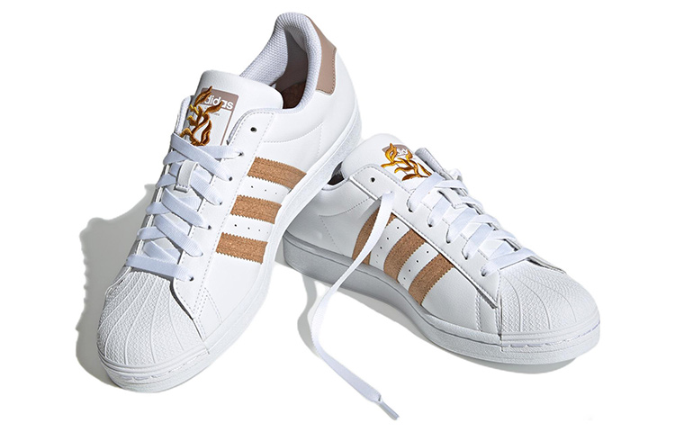 Кеды adidas originals SUPERSTAR (белый / коричневый) — фото 3