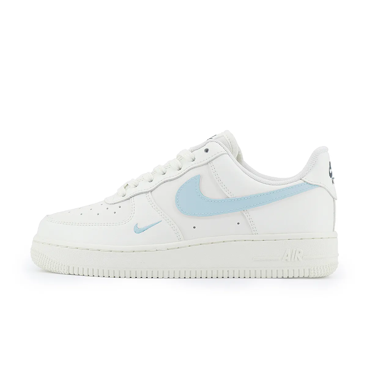 Nike Air Force 1 Leather Low top Skateboard Shoes Women's White Blue
