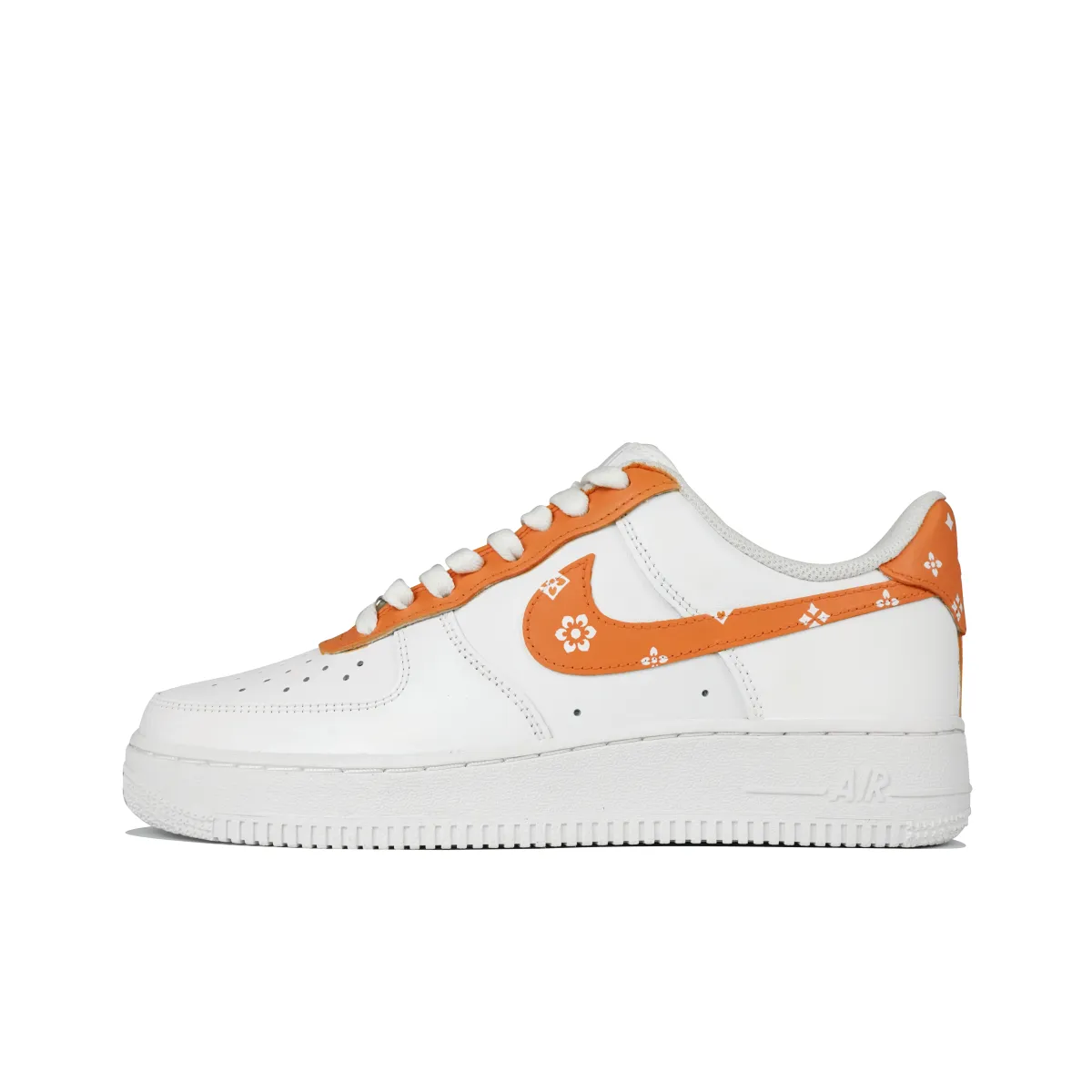 Nike Air Force 1 Low top Skateboard Shoes Women's White Orange